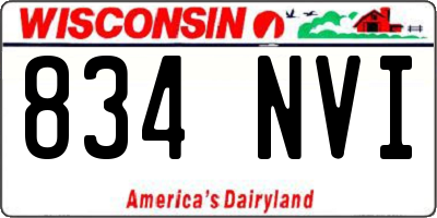 WI license plate 834NVI