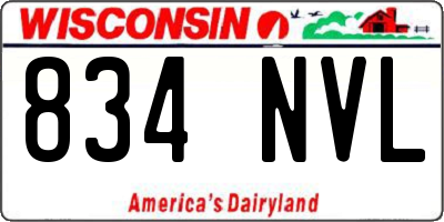WI license plate 834NVL