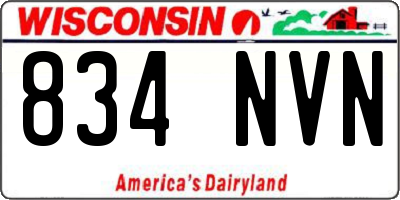 WI license plate 834NVN