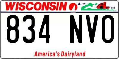 WI license plate 834NVO