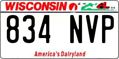 WI license plate 834NVP