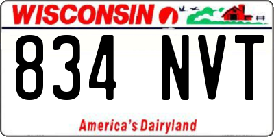 WI license plate 834NVT