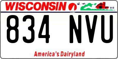 WI license plate 834NVU