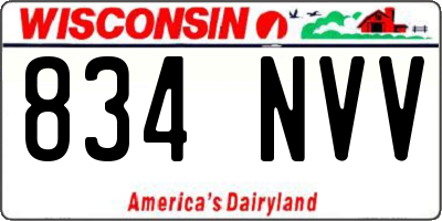 WI license plate 834NVV