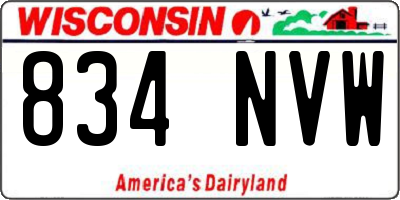 WI license plate 834NVW
