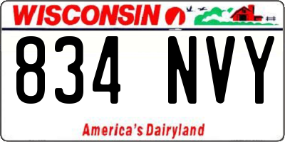 WI license plate 834NVY