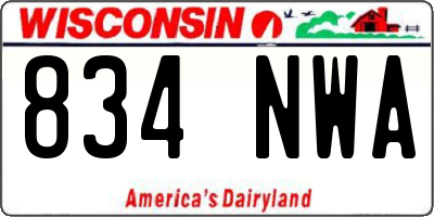 WI license plate 834NWA