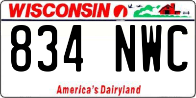 WI license plate 834NWC