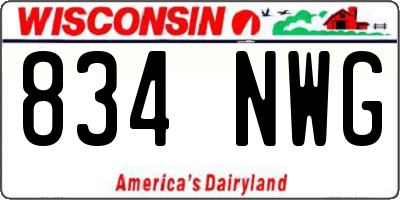 WI license plate 834NWG