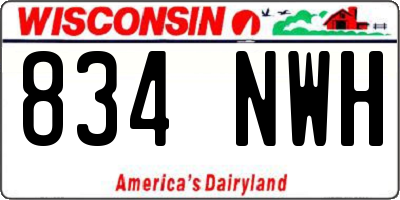 WI license plate 834NWH