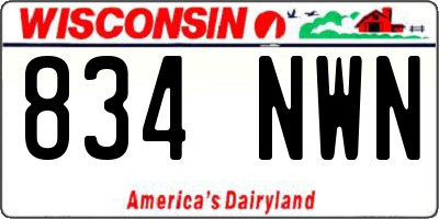 WI license plate 834NWN
