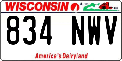 WI license plate 834NWV