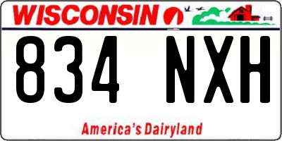 WI license plate 834NXH