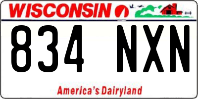 WI license plate 834NXN