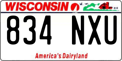 WI license plate 834NXU
