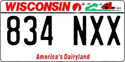 WI license plate 834NXX