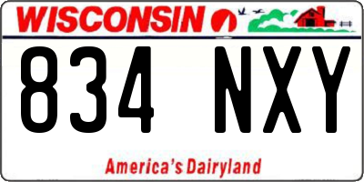 WI license plate 834NXY