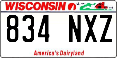 WI license plate 834NXZ