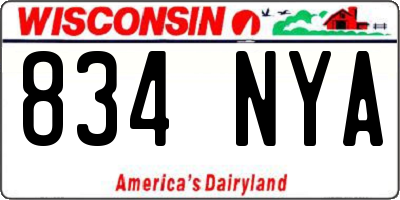 WI license plate 834NYA