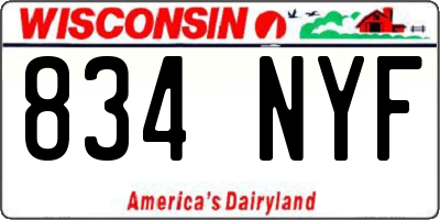 WI license plate 834NYF