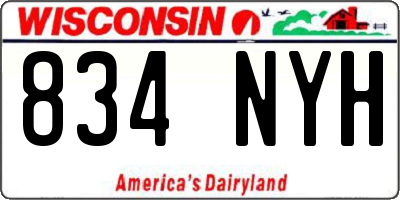 WI license plate 834NYH