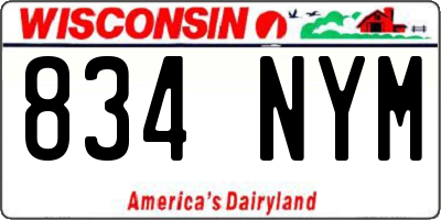 WI license plate 834NYM