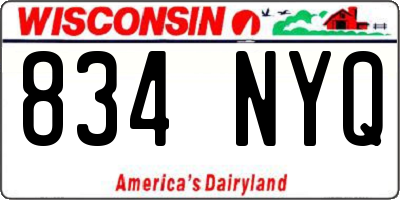 WI license plate 834NYQ