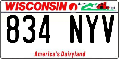 WI license plate 834NYV