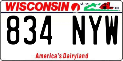 WI license plate 834NYW