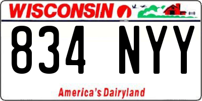 WI license plate 834NYY