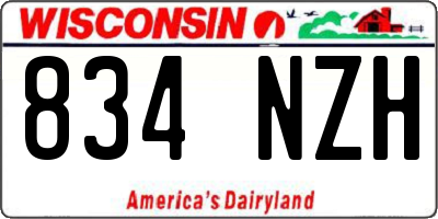 WI license plate 834NZH