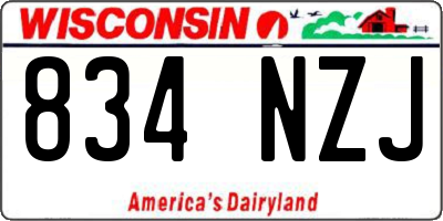 WI license plate 834NZJ