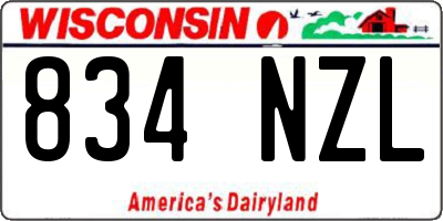 WI license plate 834NZL