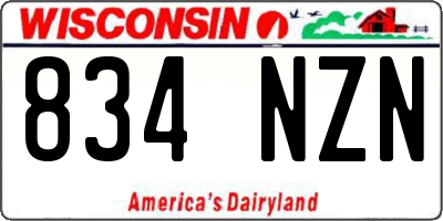 WI license plate 834NZN