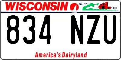 WI license plate 834NZU