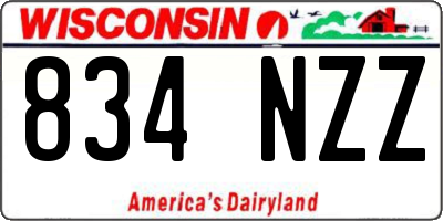 WI license plate 834NZZ
