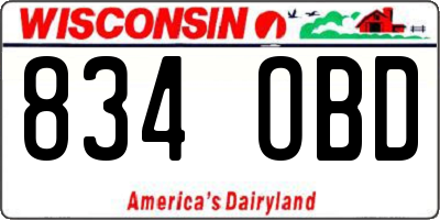 WI license plate 834OBD