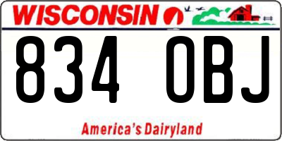 WI license plate 834OBJ
