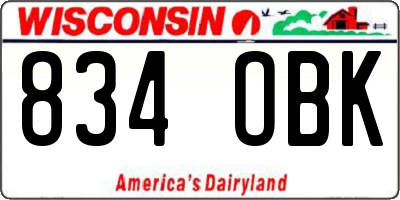 WI license plate 834OBK