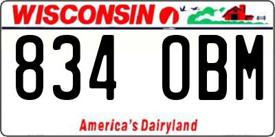 WI license plate 834OBM