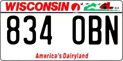 WI license plate 834OBN