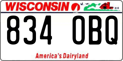 WI license plate 834OBQ
