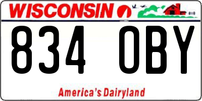 WI license plate 834OBY