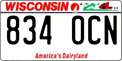 WI license plate 834OCN
