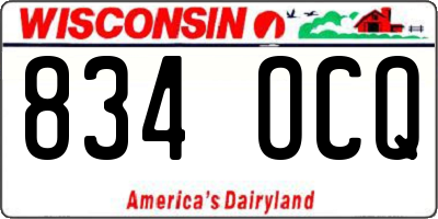 WI license plate 834OCQ