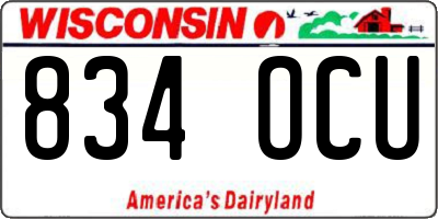 WI license plate 834OCU