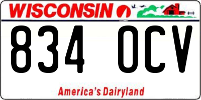 WI license plate 834OCV