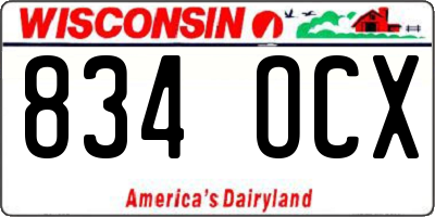 WI license plate 834OCX