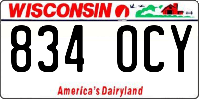 WI license plate 834OCY