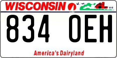 WI license plate 834OEH